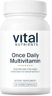 Vital Nutrients Once Daily Multivitamin | Vegan Multi for Women & Men | Allergen-Free | 19 Essential Vitamins + Antioxidants for Eye and Heart Health | Gluten, Dairy & Soy-Free | 30 Capsules product image