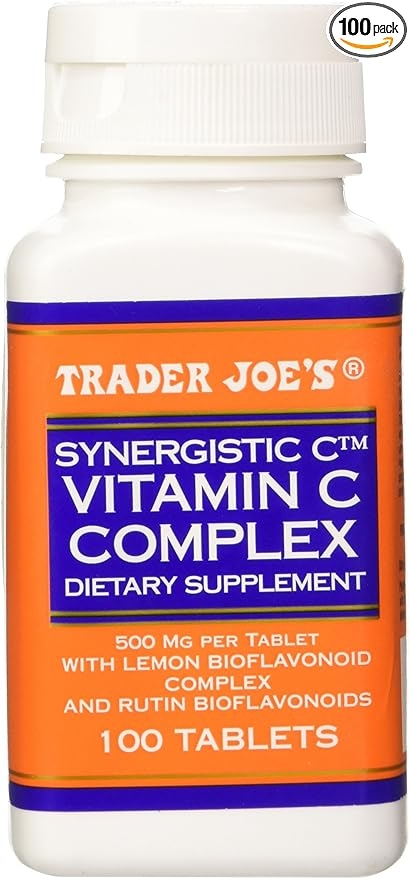 Trader Joe's Synergy C Vitamin C Complex with Lemon and Rutin Bioflavonoids, 500 mg, 100 Tablets product image
