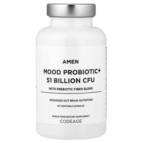 Codeage Amen Mood Probiotic With Prebiotic Fiber Blend 60 Vegetable Capsules product image