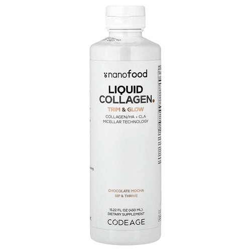 Codeage Nanofood Liquid Collagen Chocolate Mocha 15 22 Fl Oz 450 Ml product image