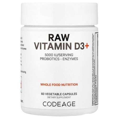 Codeage Raw Vitamin D3 60 Vegetable Capsules product image