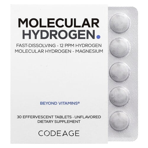Codeage Molecular Hydrogen Unflavored 30 Effervescent Tablets product image