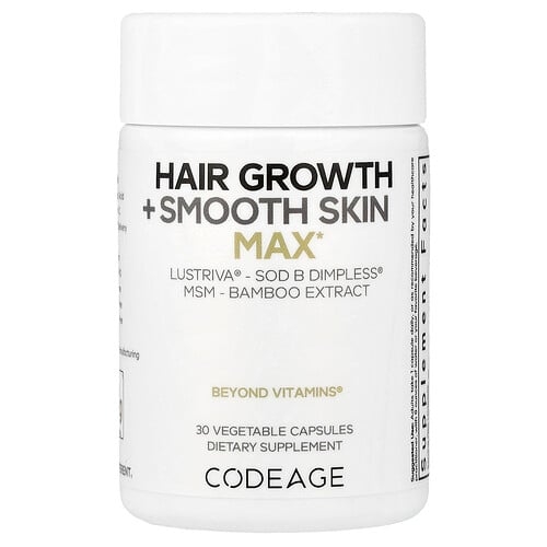 Codeage Hair Growth Smooth Skin Max 30 Vegetable Capsules product image