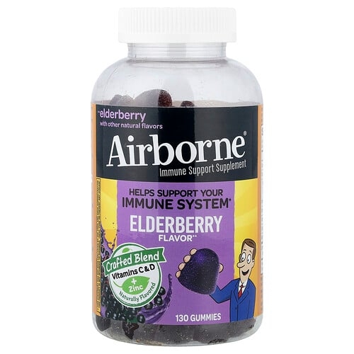 Airborne Immune Support Supplement Elderberry 130 Gummies product image