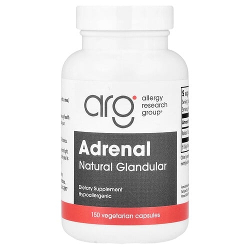Allergy Research Group Adrenal Natural Glandular 150 Vegetarian Capsules 100 Mg Per Capsule product image