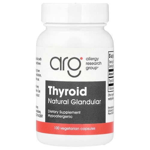 Allergy Research Group Thyroid 40 Mg 100 Vegetarian Capsules product image