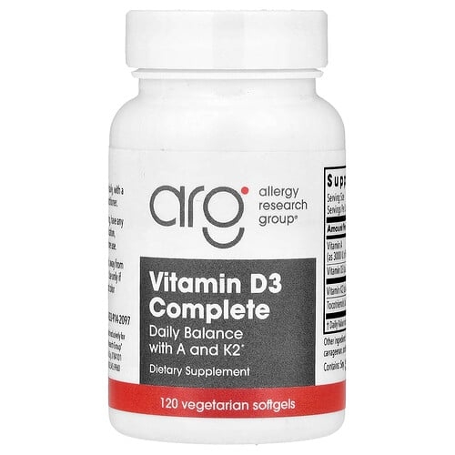 Allergy Research Group Vitamin D3 Complete 120 Vegetarian Softgels product image