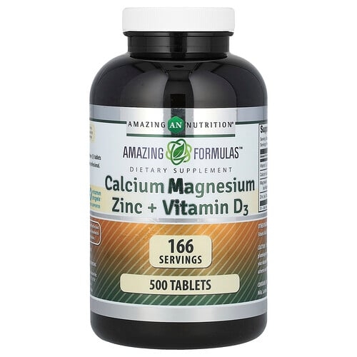 Amazing Nutrition Amazing Formulas Calcium Magnesium Zinc Vitamin D3 500 Tablets product image