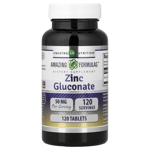 Amazing Nutrition Amazing Formulas Zinc Gluconate 50 Mg 120 Tablets product image