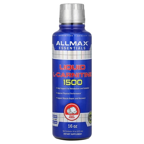 Allmax Liquid L Carnitine 1500 Fruit Punch 16 Oz 473 Ml product image