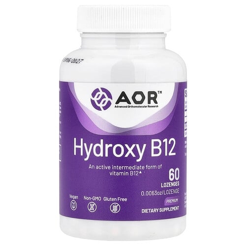 Advanced Orthomolecular Research Aor Hydroxy B12 1 000 Mcg 60 Lozenges product image