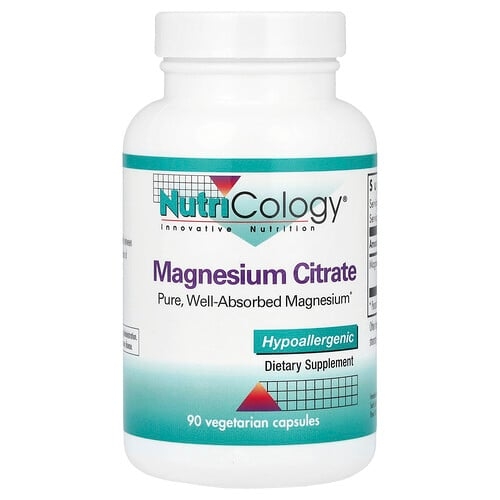 Nutricology Magnesium Citrate 90 Vegetarian Capsules 170 Mg Per Capsule product image
