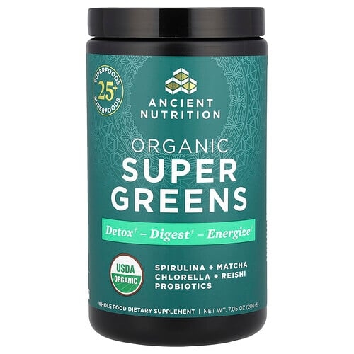 Ancient Nutrition Organic Super Greens 7 05 Oz 200 G product image