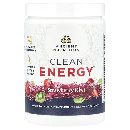 Ancient Nutrition Clean Energy Strawberry Kiwi 4 3 Oz 121 8 G product image