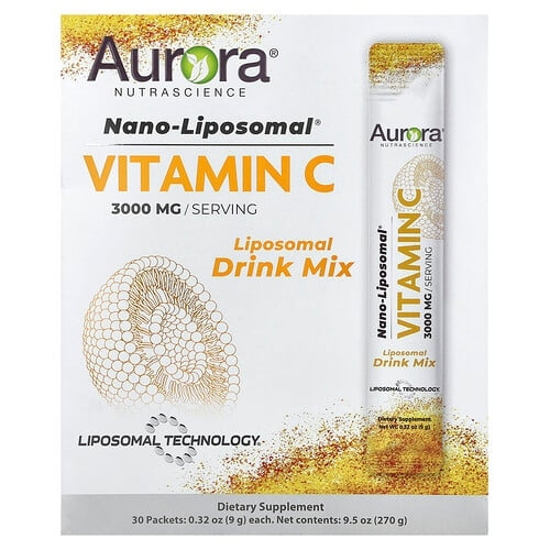 Aurora Nutrascience Nano Liposomal Vitamin C 30 Packets 0 32 Oz 9 G Each product image