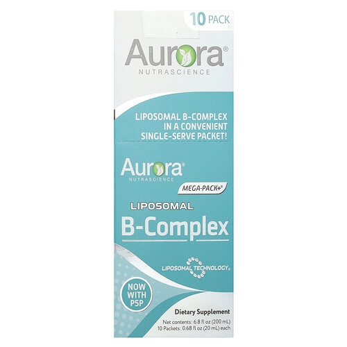 Aurora Nutrascience Liposomal B Complex 10 Packets 0 68 Fl Oz 20 Ml Each product image