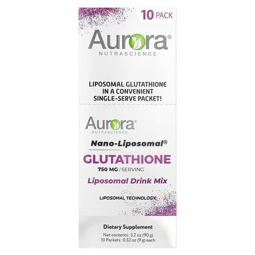 Aurora Nutrascience Nano Liposomal Glutathione Liposomal Drink Mix 10 Packets 0 32 Oz 9 G Each product image