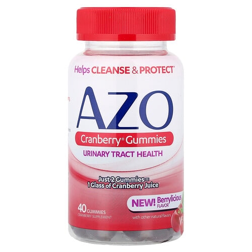 Azo Cranberry Gummies Berrylicious 40 Gummies 250 Mg Per Gummy product image