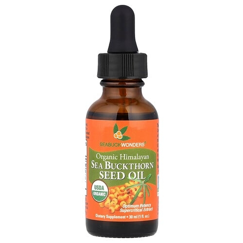 Seabuckwonders Organic Himalayan Sea Buckthorn Seed Oil 1 Fl Oz 30 Ml product image