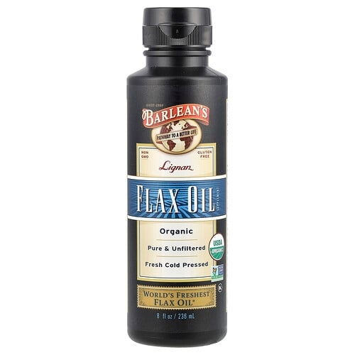 Barlean S Organic Lignan Flax Oil 8 Fl Oz 236 Ml product image