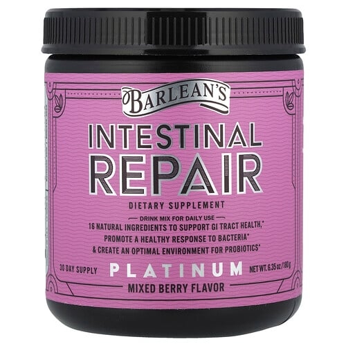 Barlean S Platinum Intestinal Repair Mixed Berry 6 35 Oz 180 G product image