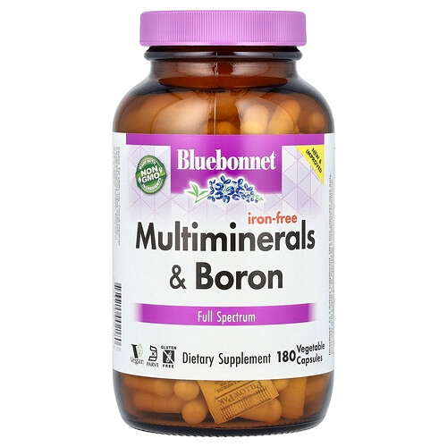 Bluebonnet Nutrition Multiminerals Boron Iron Free 180 Vegetable Capsules product image