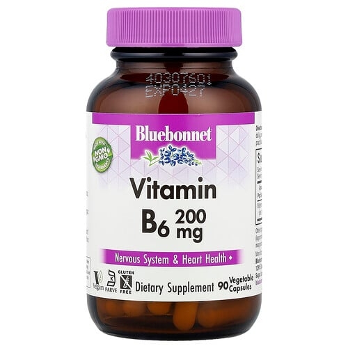 Bluebonnet Nutrition Vitamin B6 200 Mg 90 Vegetable Capsules product image