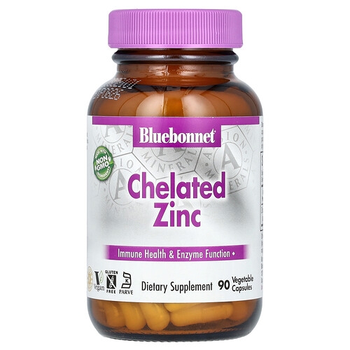 Bluebonnet Nutrition Chelated Zinc 90 Vegetable Capsules 30 Mg Per Capsule product image