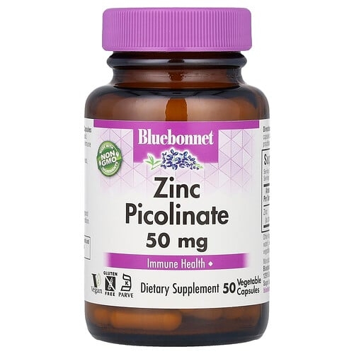 Bluebonnet Nutrition Zinc Picolinate 50 Mg 50 Vegetable Capsules product image