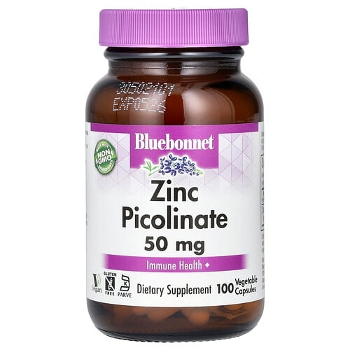 Bluebonnet Nutrition Zinc Picolinate 50 Mg 100 Vegetable Capsules product image