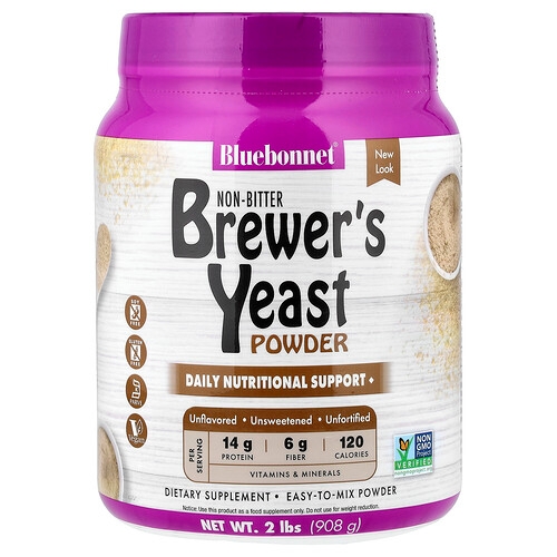 Bluebonnet Nutrition Non Bitter Brewer S Yeast Powder Unflavored 2 Lbs 908 G product image