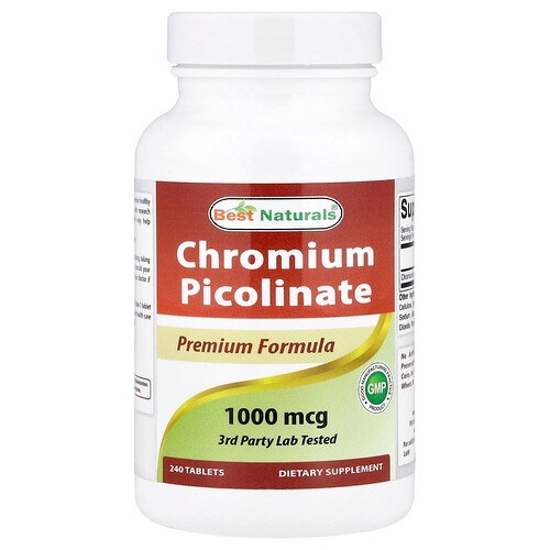 Best Naturals Chromium Picolinate 1 000 Mcg 240 Tablets product image