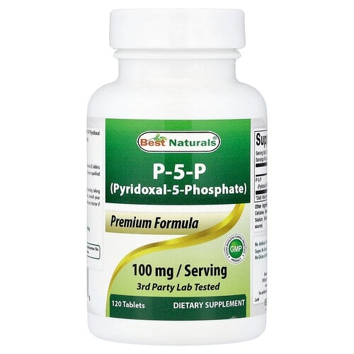 Best Naturals P 5 P Pyridoxal 5 Phosphate 120 Tablets 50 Mg Per Tablet product image