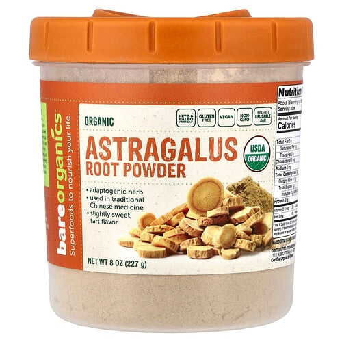Bareorganics Organic Astragalus Root Powder 8 Oz 227 G product image