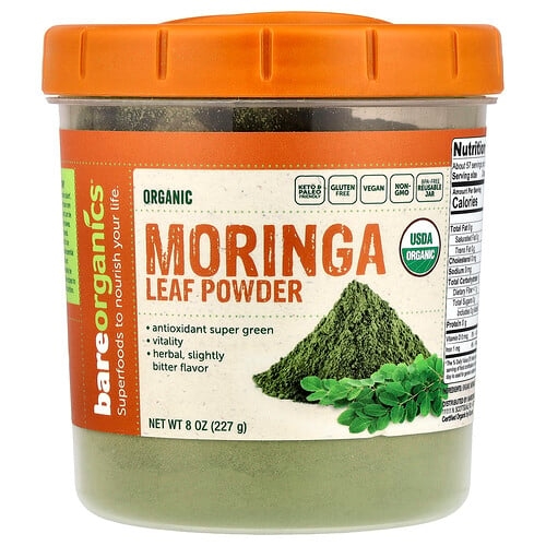 Bareorganics Organic Moringa Leaf Powder 8 Oz 227 G product image