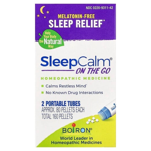 Boiron Sleepcalm On The Go 2 Portable Tubes 80 Pellets Each product image
