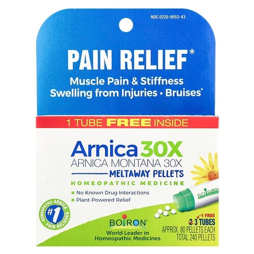 Boiron Arnica Montana 30x 3 Tubes Approx 80 Pellets Each product image