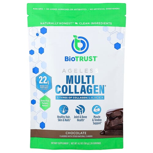 Biotrust Ageless Multi Collagen Chocolate 9 2 Oz 261 G product image
