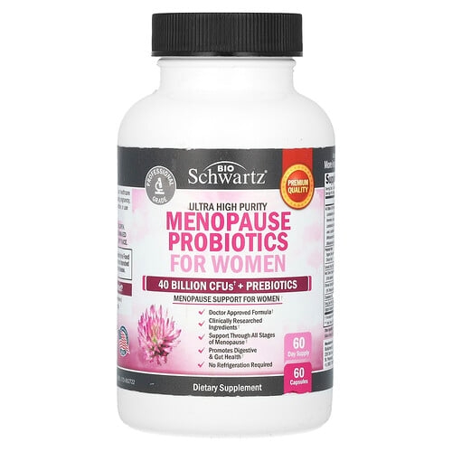 Bioschwartz Ultra High Purity Menopause Probiotics For Women 60 Capsules product image