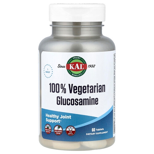 Kal 100 Vegetarian Glucosamine 1 000 Mg 60 Tablets product image