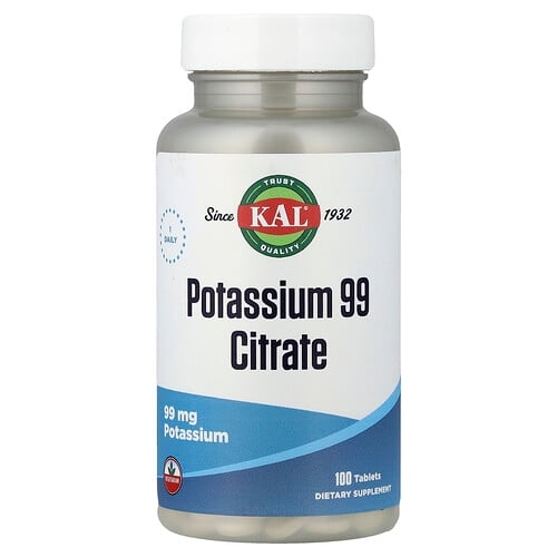 Kal Potassium 99 Citrate 99 Mg 100 Tablets product image