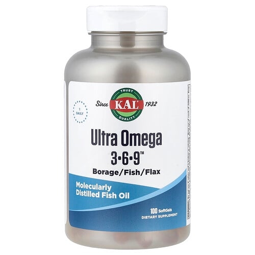 Kal Ultra Omega 3 6 9 100 Softgels product image