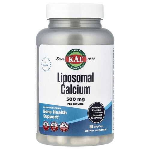 Kal Liposomal Calcium 90 Vegcaps 166 6 Mg Per Capsule product image