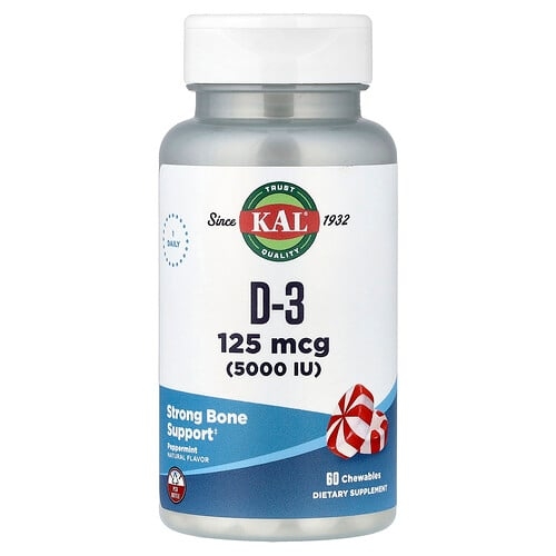 Kal D 3 Peppermint 125 Mcg 5 000 Iu 60 Chewables product image