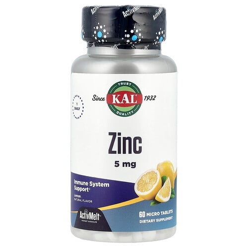 Kal Zinc Lemon 5 Mg 60 Micro Tablets product image