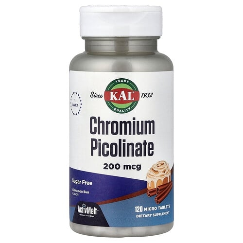 Kal Chromium Picolinate Cinnamon Bun 200 Mcg 120 Micro Tablets product image