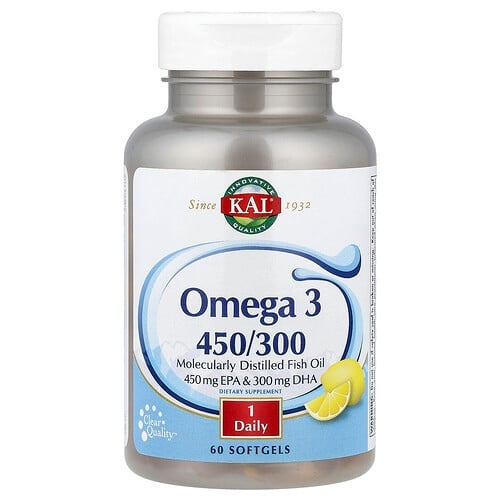 Kal Omega 3 450 300 60 Softgels 1 280 Mg Per Softgel product image