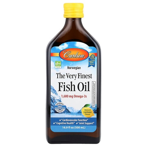 Carlson Norwegian The Very Finest Fish Oil Natural Lemon 16 9 Fl Oz 500 Ml product image