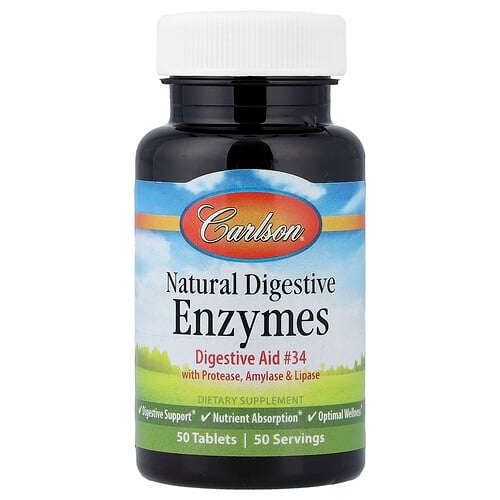 Carlson Natural Digestive Enzymes 50 Tablets product image