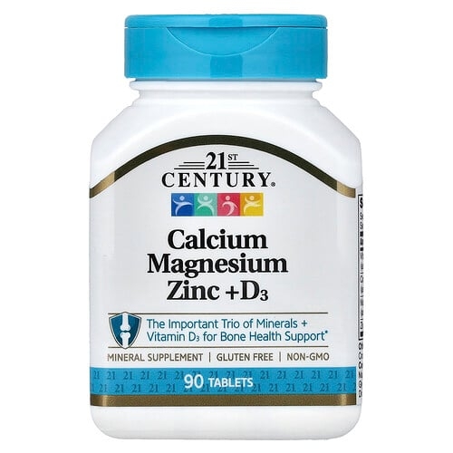 21st Century Calcium Magnesium Zinc D3 90 Tablets product image